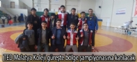 TED Malatya Koleji güreşte bölge şampiyonasına katılacak