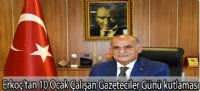 Erkoç'tan 10 Ocak Çalışan Gazeteciler Günü kutlaması