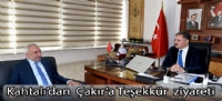 Kahtalı'dan Çakır'a teşekkür ziyareti.