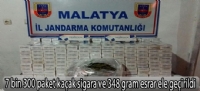 7 bin 300 paket kaçak sigara ve 348 gram esrar ele geçirildi