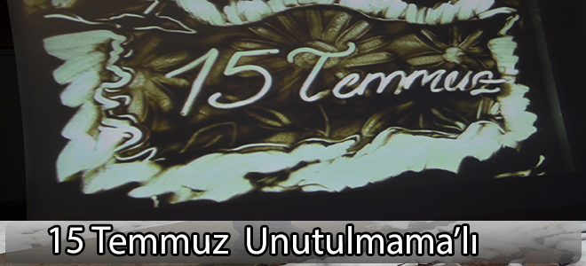 Kum sanatçısı Cengiz Göğebakan'ın '15 Temmuz' çalışması
