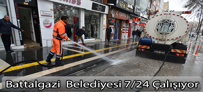 Battalgazi Belediyesi 7/24  Çalışıyor