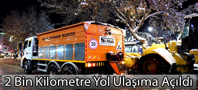 Büyükşehir Belediyesinin kar mesaisi devam ediyor