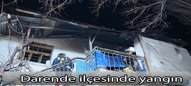 Darende ilçesinde yangın