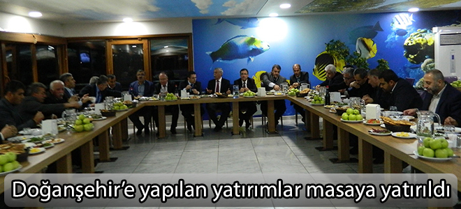 Doğanşehir’e yapılan yatırımlar masaya yatırıldı