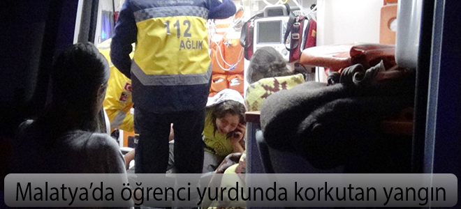 Malatya’da öğrenci yurdunda korkutan yangın