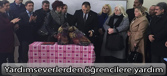 Yardımseverlerden öğrencilere yardım