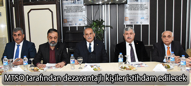 MTSO tarafından dezavantajlı kişiler istihdam edilecek