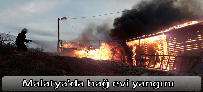 Malatya'da bağ evi yangını