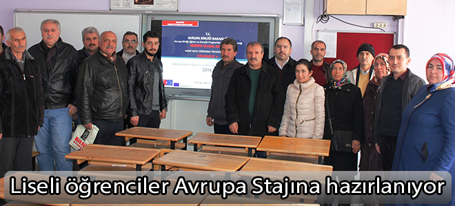 Liseli öğrenciler Avrupa Stajına hazırlanıyor