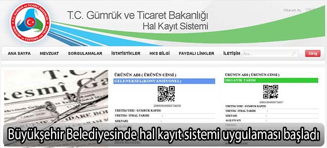 Büyükşehir Belediyesinde hal kayıt sistemi uygulaması başladı
