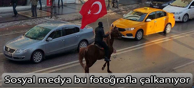 Terör olaylarına tepkisini ata binip şehir turu atarak gösterdi