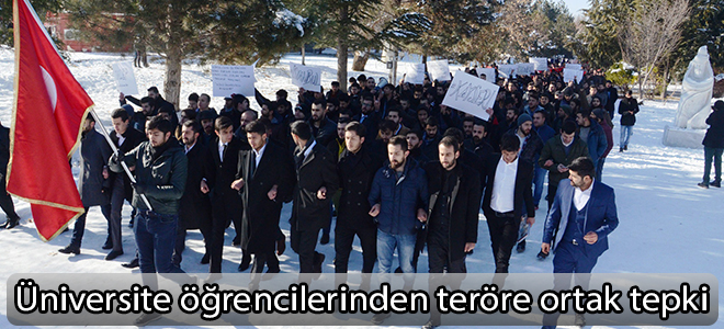 Üniversite öğrencilerinden teröre ortak tepki