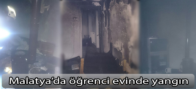 Öğrenci evinde yangın