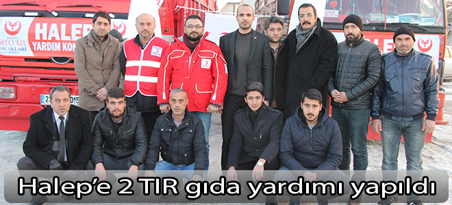 Halep’e 2 TIR gıda yardımı yapıldı