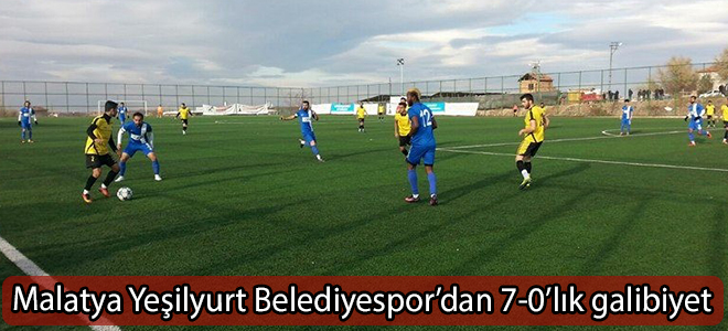 Malatya Yeşilyurt Belediyespor’dan 7-0’lık galibiyet
