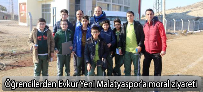 Öğrencilerden Evkur Yeni Malatyaspor'a moral ziyareti