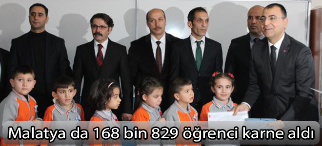 Malatya da 168 bin 829 öğrenci karne aldı