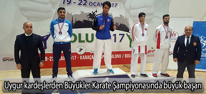 Uygur kardeşlerden Büyükler Karate Şampiyonasında büyük başarı