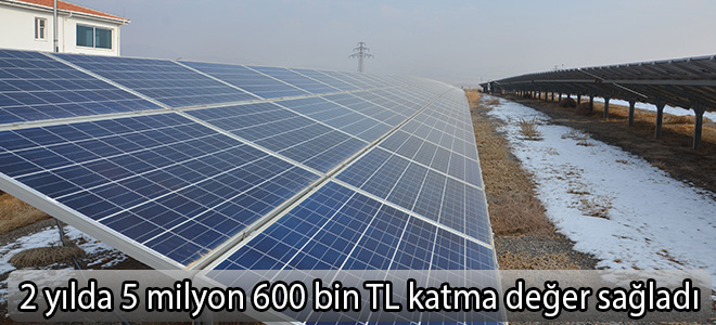 İnönü Üniversitesi, güneş enerji santraliyle 2 yılda 5 milyon 600 bin TL katma değer sağladı