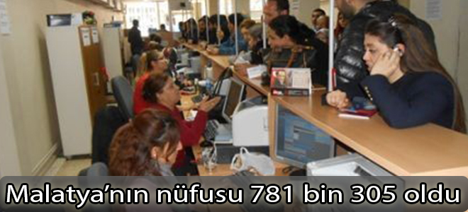 Malatya’nın nüfusu 781 bin 305 oldu