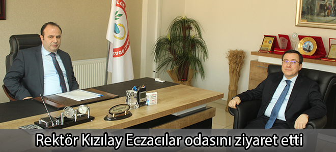 Rektör Kızılay Eczacılar odasını ziyaret etti