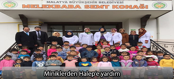 Miniklerden Halep’e yardım