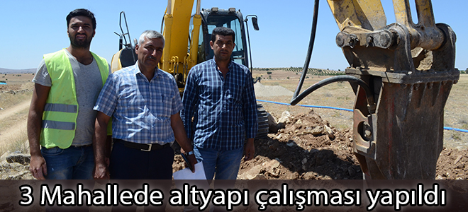 3 Mahallede altyapı çalışması yapıldı