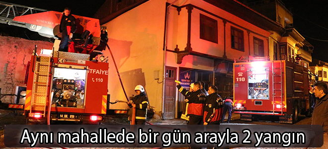 Aynı mahallede bir gün arayla 2 yangın