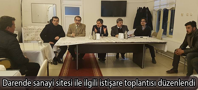 Darende sanayi sitesi ile ilgili istişare toplantısı düzenlendi