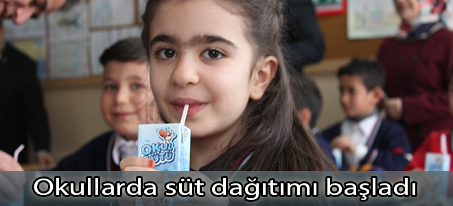 Okullarda süt dağıtımı başladı