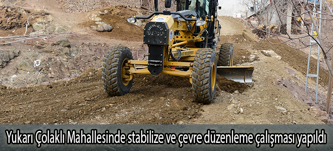 Yukarı Çolaklı Mahallesinde stabilize ve çevre düzenleme çalışması yapıldı