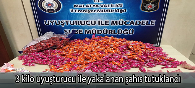 3 kilo uyuşturucu ile yakalanan şahıs tutuklandı