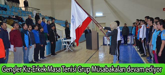 Gençler Kız-Erkek Masa Tenisi Grup Müsabakaları devam ediyor