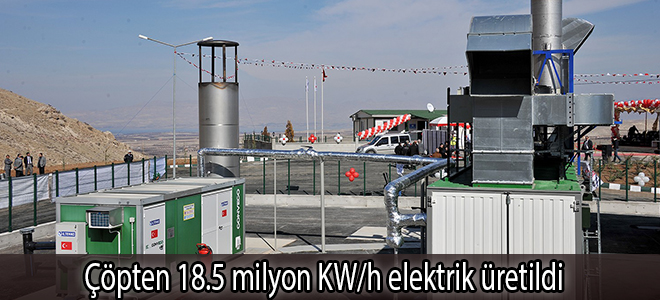 Çöpten 18.5 milyon KW/h elektrik üretildi