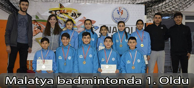 Malatya badmintonda 1. Oldu