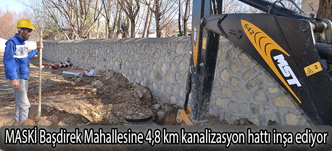 MASKİ Başdirek Mahallesine 4,8 km kanalizasyon hattı inşa ediyor
