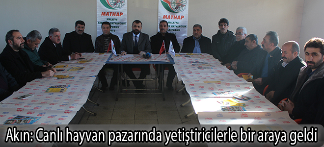 Akın: Canlı hayvan pazarında yetiştiricilerle bir araya geldi