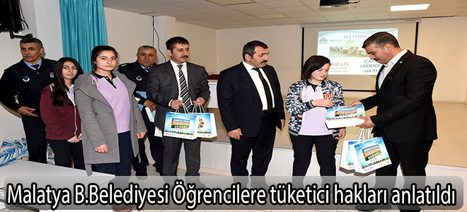 Malatya Büyükşehir Belediyesi Öğrencilere tüketici hakları anlatıldı