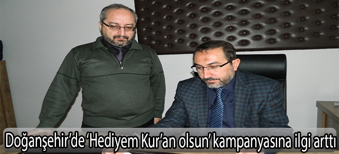 Doğanşehir’de ‘Hediyem Kur’an olsun’ kampanyasına ilgi arttı