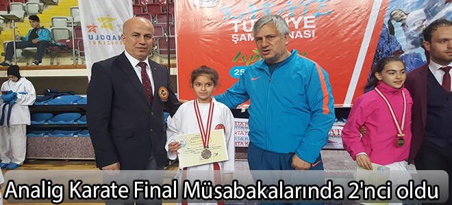 Analig Karate Final Müsabakalarında 2'nci oldu