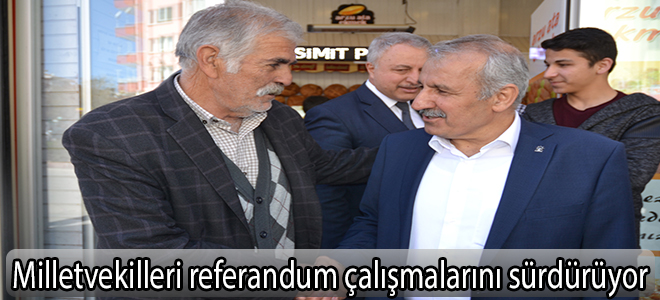 Milletvekilleri referandum çalışmalarını sürdürüyor