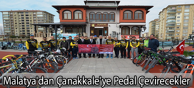 Malatya'dan Çanakkale'ye pedal çevirecekler