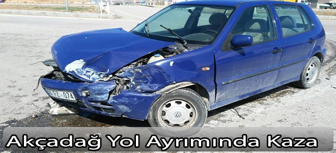 Akçadağ Yol Ayrımında Kaza
