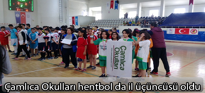 Çamlıca Okulları hentbol da il üçüncüsü oldu