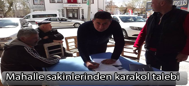 Mahalle sakinlerinden karakol talebi