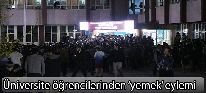 Üniversite öğrencilerinden ‘yemek’ eylemi