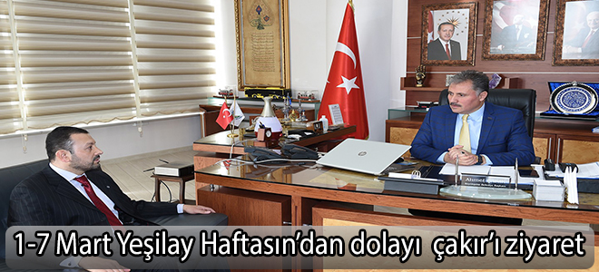 1-7 Mart Yeşilay Haftasın'dan  dolayı çakır'ı ziyaret ettiler.
