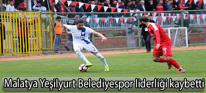 Malatya Yeşilyurt Belediyespor liderliği kaybetti