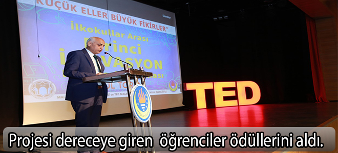 PROJESİ DERECEYE GİREN ÖĞRENCİLER ÖDÜLLERİNİ ALDI
